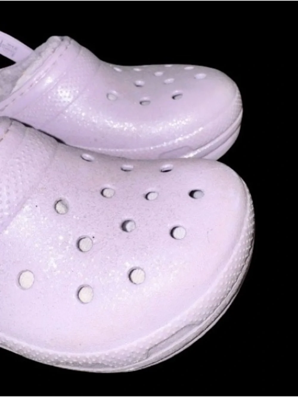 Crocs classic faux fur lined shimmer clogs girl’s sandals shoes size 13